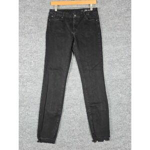 AX‎ Armani Exchange J25 Super Skinny Stepped Hem Black Jeans Womens Size 29